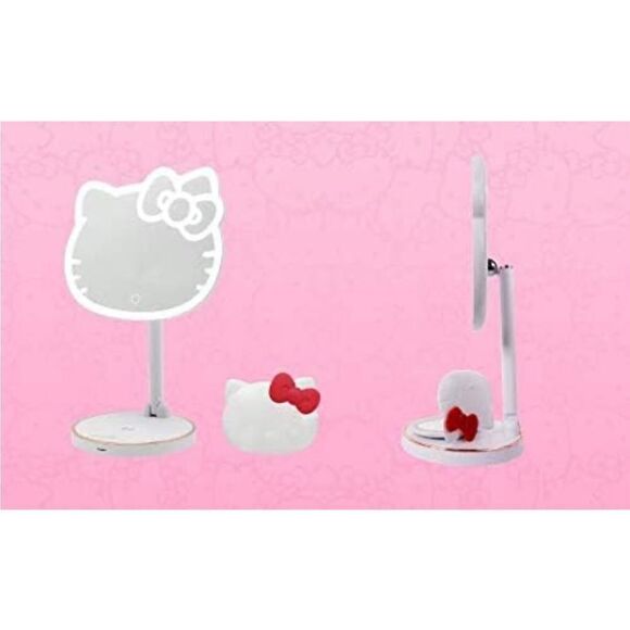 Hello Kitty LED Rechargeable Makeup Mirror + Wireless Compact Bundle - Picture 3 of 9
